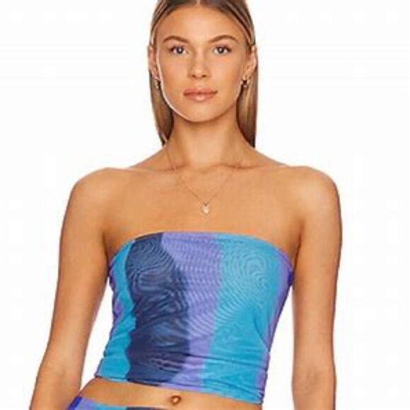 SNDYS Yasmin Top in Blue and Purple Ombre NWT Size M Super Cute - Picture 2 of 11